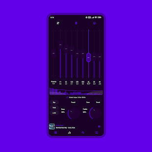 Luminous Black - Poweramp Skin لقطة شاشة