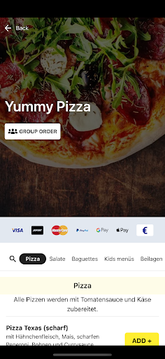 Yummy Pizza Screen 2