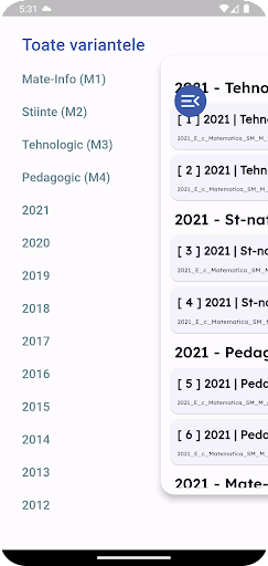 Subiecte Matematica 2009-2021