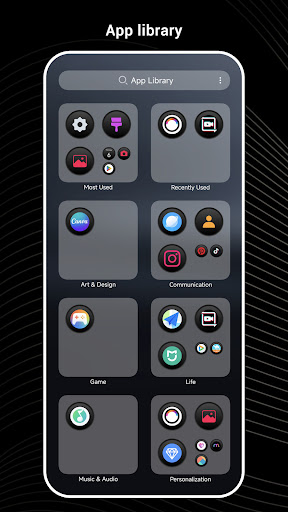 Black OS Launcher - Personalization - apps