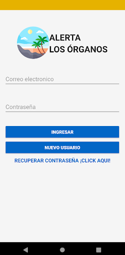 Android application Alerta Los Organos screenshort