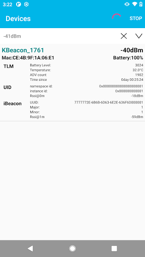 Android application KBeaconPro screenshort
