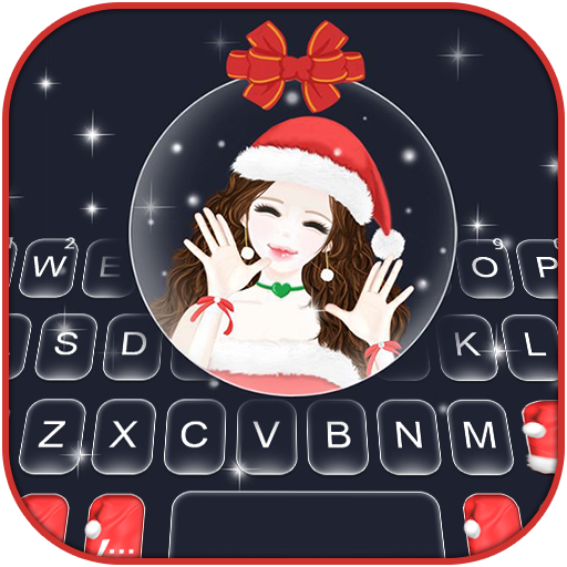 Cute Christmas Girl Keyboard B logo