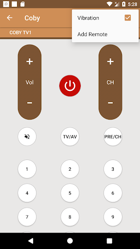 Android application Universal TV Remote screenshort