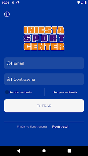 Android application Iniesta Sport Center screenshort