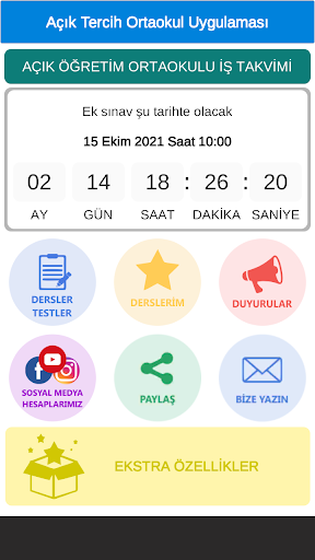 Android application Açık Ortaokul Soruları screenshort