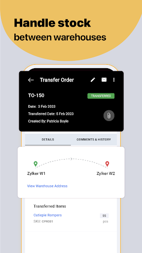 Screenshot of Inventory Management App -Zoho