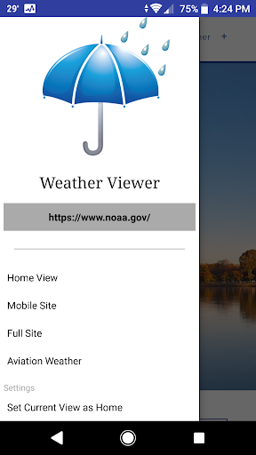 Android application Weather Viewer (Unofficial) screenshort