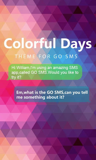 Android application GO SMS PRO COLORFULDAYS THEME screenshort
