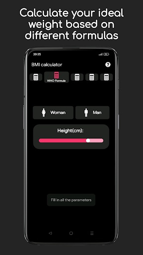 BMI Calculator Screen 2