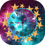 Glitter Star Clock Live Wallpaper -Clock Wallpaper icon