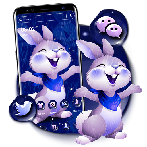 Cute Rainy Rabbit Theme logo