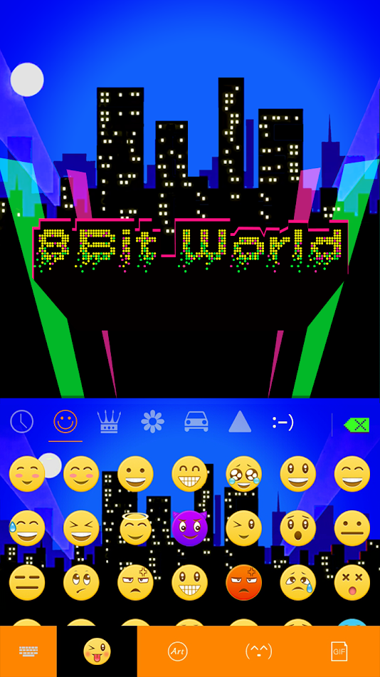 #2. bitworld Keyboard Theme (Android) De: Fun Keyboard Theme for Android