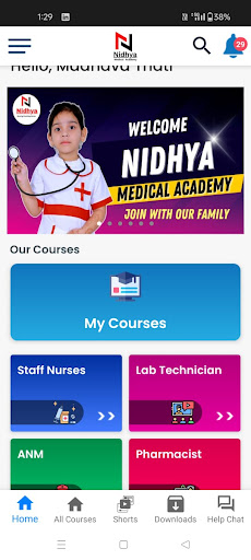 Nidhya Nursing App Screen 2