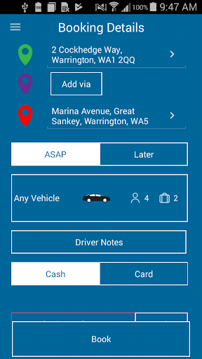 Harrys Cars Taxis Warington Screen 3