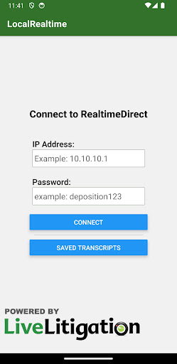Android application LocalRealtime screenshort