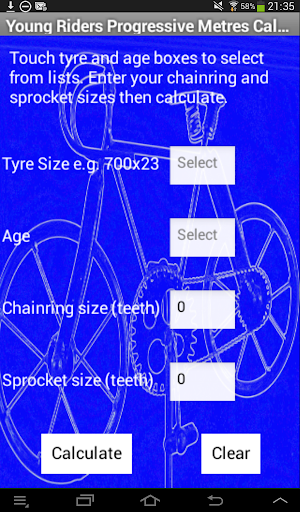 Android application Progressive metres calculator screenshort