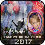 Happy new year photo frame icon