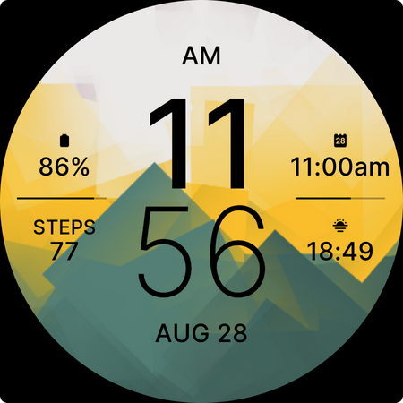 Yellow Running Fit Watch Face screenshot 3