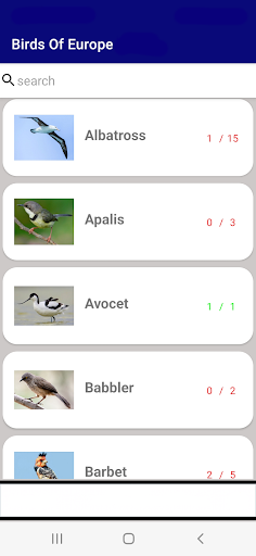 Birds of Europe Screen 2