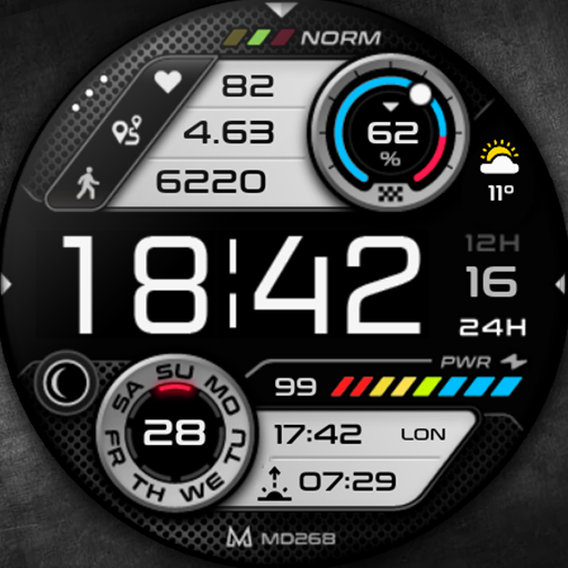 MD268: Digital watch face logo