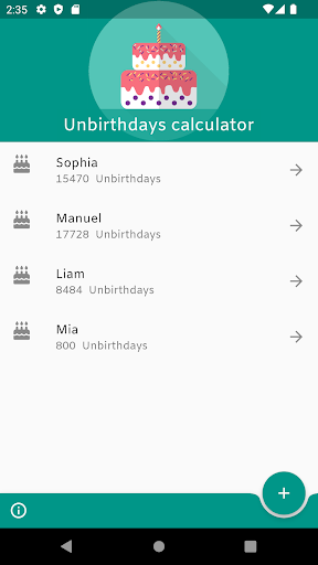 Unbirthday calculator Screen 3