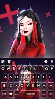 screenshot of Cute Devil Girl Keyboard Backg