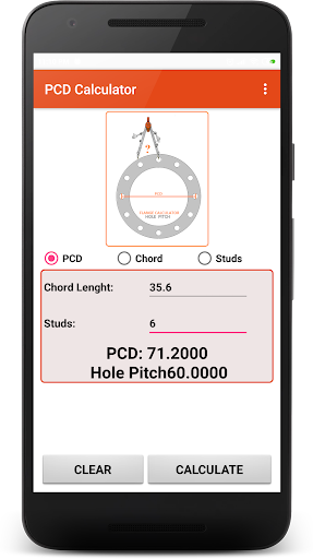 Android application PCD Calculator screenshort