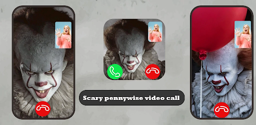 Android application Scary pennywise video call screenshort