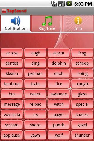 Android application TapSound screenshort