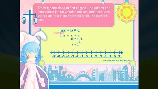 Android application Solution Set on Number Line screenshort