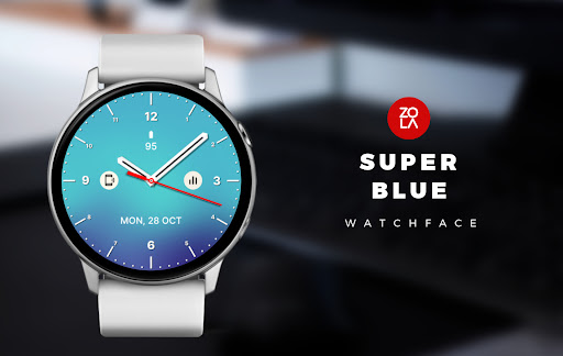 Super Blue Watch Face screenshot 1