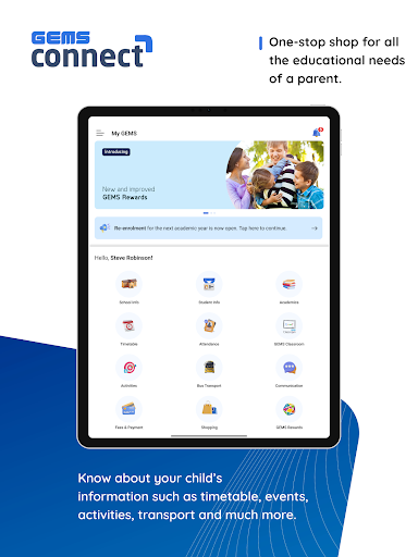 Screenshot of GEMS Connect
