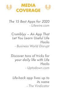 Crumblyy - genuine life hacks Screenshot