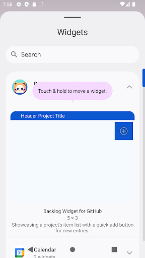 Backlog Widget for GitHub Screen 3