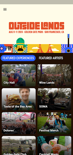 Android application Outside Lands screenshort