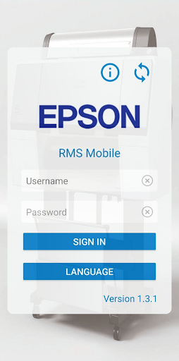 Android application Epson Mobile RMS screenshort