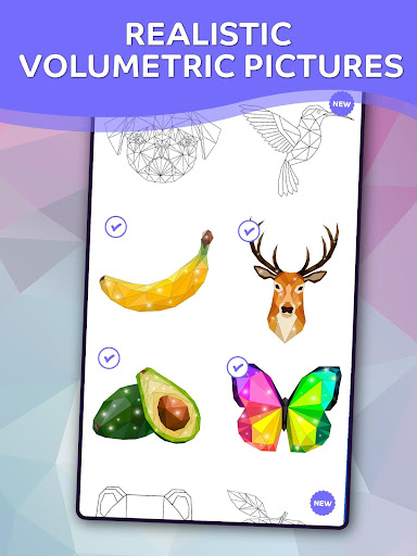 Android application Poly Art Coloring by Numbers screenshort
