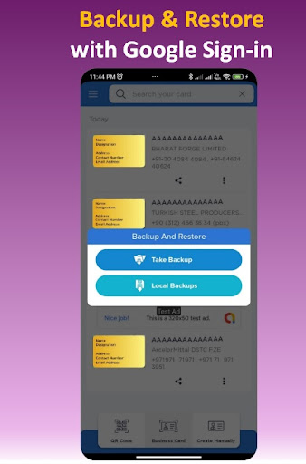SaDe Business Card Scanner Screen 3