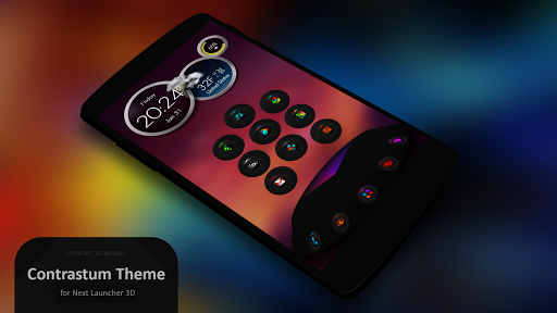 Next Launcher Theme Contrastum