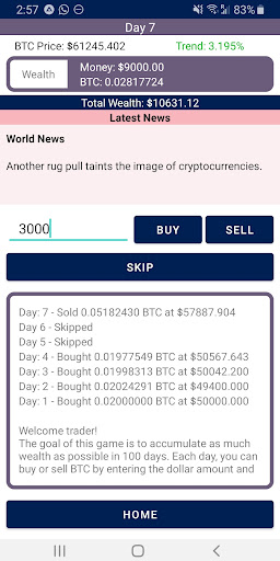 Mock Trader Screen 2