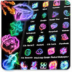 Cover Image of Descargar Neon Music Fire Theme 1.1.18 APK