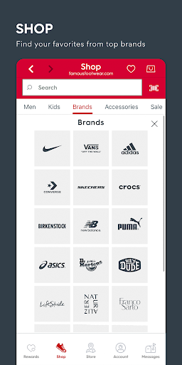 Screenshot of Famous Footwear - Shop Shoes