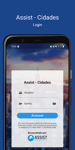 Android application Assist - Cidades screenshort