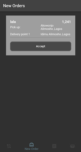 Android application Zipkod rider screenshort