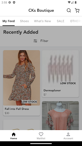 Android application CKs Boutique screenshort