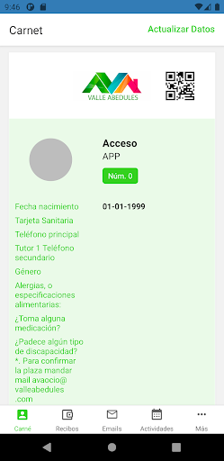 Android application VALLE ABEDULES screenshort