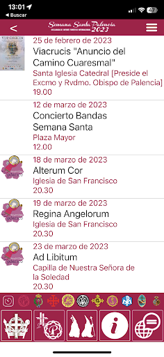 Android application Semana Santa Palencia screenshort