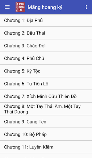 Android application Mang hoang ky Truyen tien hiep screenshort