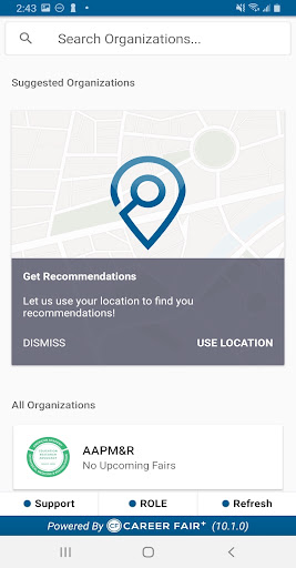 Android application Career Fair Plus screenshort